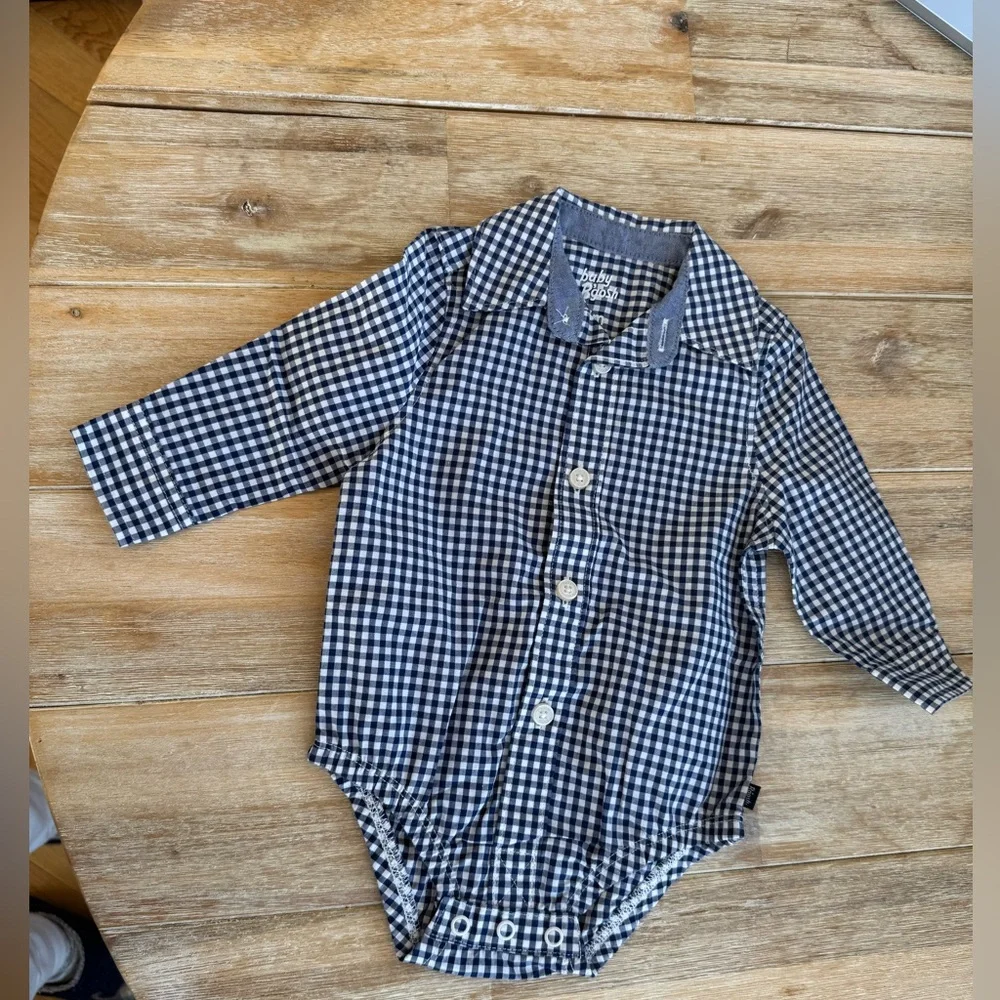 BUNDLE OshKosh B'Gosh Gingham and Car Button Down Body Suits